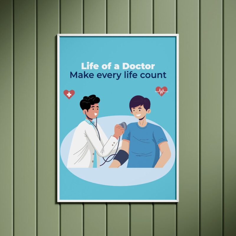 Life of a Doctor Make Every Life Count Wall Art Frame - Image 1