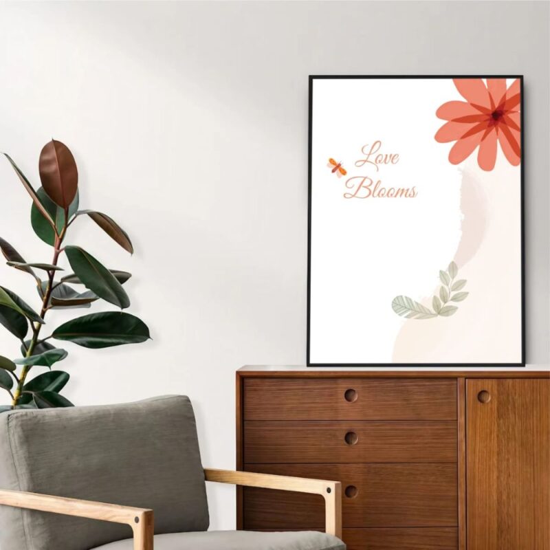 Love Blooms Wall Art Frame - Image 1