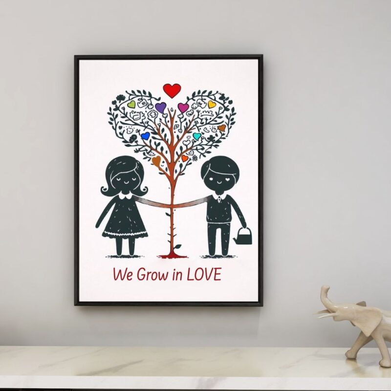 We Grow In Love Wall Art Frame - Image 1