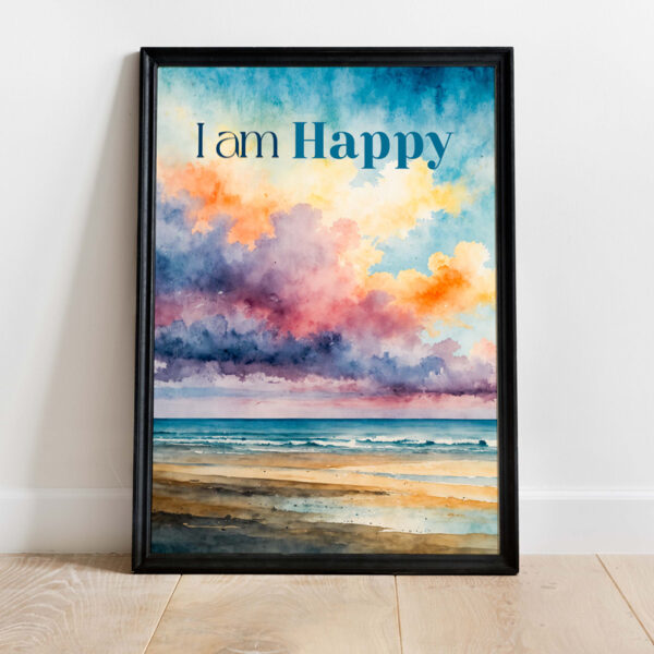 I Am Happy Wall Art
