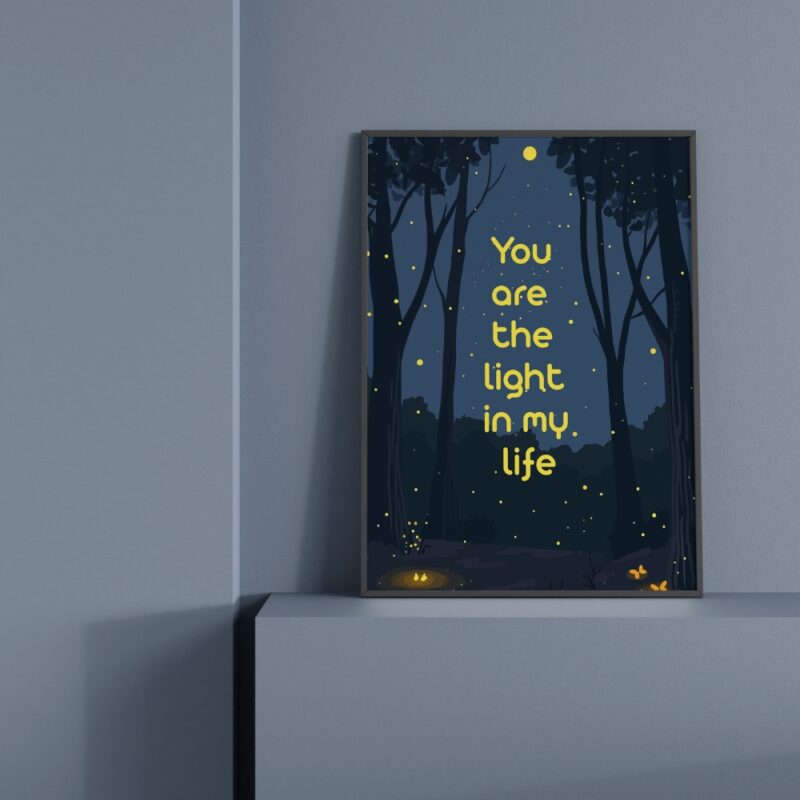 You Are Light In My Life Wall Art Wall Frame - Image 1