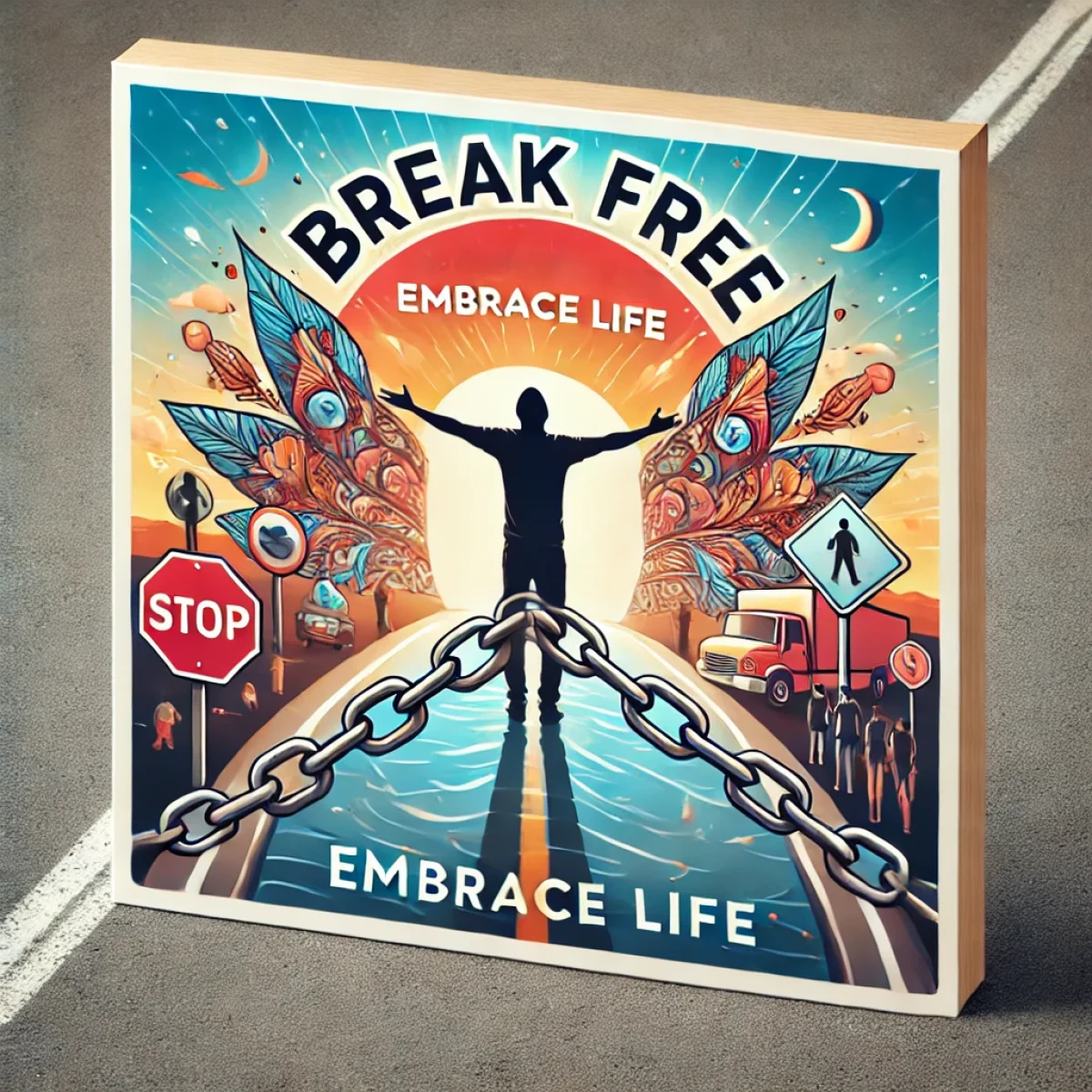 DALL·E 2024-07-14 17.02.19 - An inspiring square image encouraging people to quit addiction. The image should feature a person breaking free from chains or shackles, symbolizing l (1)